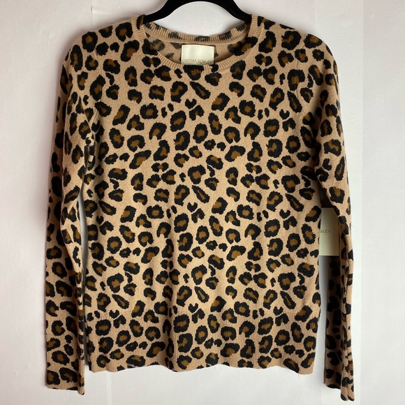 New Cynthia Rowley Cashmere Animal Print Sweater S - Picture 2 of 8